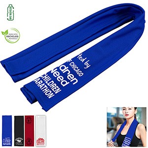 "THE DENALI RAINIER XTRA" -12" W X 36" H Recycled RPET Cooling Towel (Overseas)